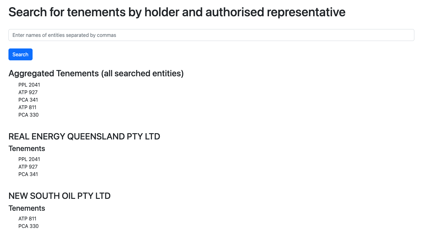 Search Multiple Entities